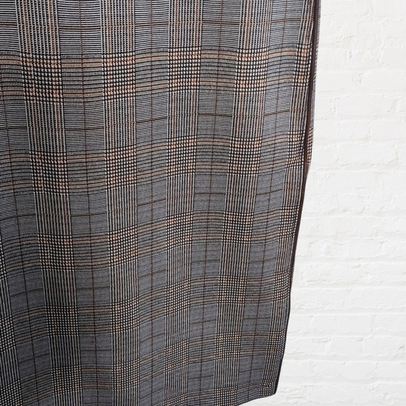 Soyaconcept Glen checkered dress with back zip and brown piped seam - Picture 6 of 9